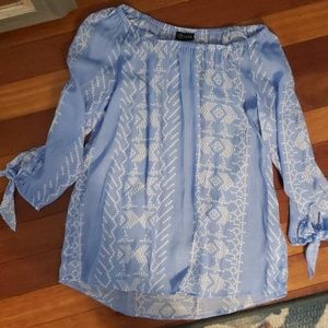 NWT adorable tie sleeve off the shoulder top